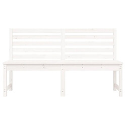 Helloshop26 Banc de jardin meuble de patio d'extérieur terrasse blanc 157,5 x 48 x 91,5 cm bois massif de pin 02_0011649