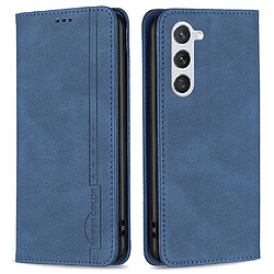 Etui en PU BINFEN COLOR Fonction de blocage RFID, fermeture automatique magnétique, anti-rayures avec support pour votre Samsung Galaxy S23 - bleu