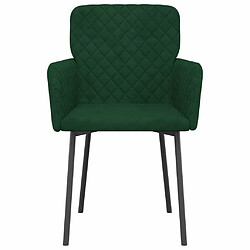 Acheter Maison Chic Lot de 2 Chaises à manger | Chaise de salle à manger cuisine Vert foncé Velours -GKD31835