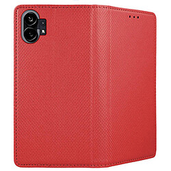 Avis Htdmobiles Housse pour Nothing Phone 1 - etui coque pochette portefeuille + film ecran - ROUGE MAGNET