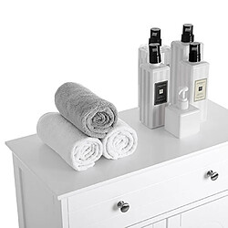 Acheter VASAGLE Meuble de Salle de Bains, avec Tiroir et cloison Amovible, Placard, Style Cottage, Meuble de Rangement, Blanc, Dimensions: 60 x 30 x 80 cm (L x l x H), BBC61WT