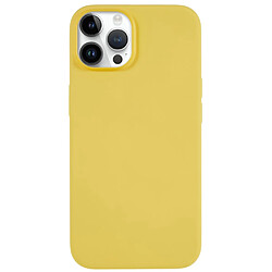 Coque en silicone magnétique, anti-rayures, anti-chute pour votre iPhone 14 Pro Max - jaune