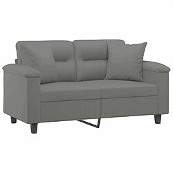 Avis Maison Chic Canapé 2 places avec oreillers,Sofa de Salon,Canapé droit gris foncé 120 cm -GKD942958