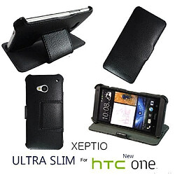 Xeptio HTC One (M7) noir avec stand