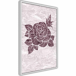 Paris Prix Affiche Murale Encadrée Monochromatic Rose 20 x 30 cm Blanc