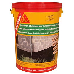 Revêtement d'imperméabilisation bitumineux pour les soubassements - SIKA Igolatex - Noir - 25kg