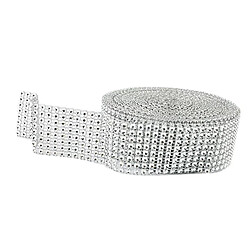 Acheter 10 mètres diamant strass ruban Wrap noce décoration florale argent