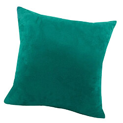 Housse De Coussin En Velours Doux Taie D'oreiller De Couleur Unie Bleu Paon-45x45cm