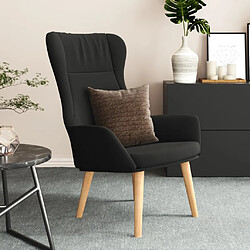 vidaXL Chaise de relaxation Noir Tissu