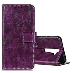 Wewoo Housse Coque Pour OPPO A9 2020 Etui à rabat horizontal Texture de Crazy Horse avec support et fentes cartes et cadre photo et porte-monnaie Violet