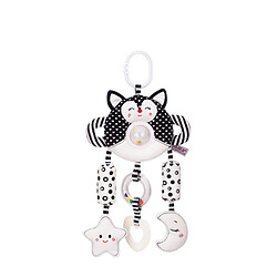 Universal Jouet bébé hochet enfant 06 12 mois ensemble nouveau-né bébé noir blanc peluche douce mignon animal accroché à l'horloge de lit cadeau | Berceau téléphone mobile