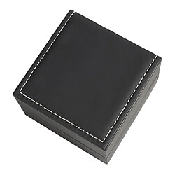 Boîte De Montre Noire En Cuir PU Montre-bracelet Organisateur Vitrine à Bijoux Petite