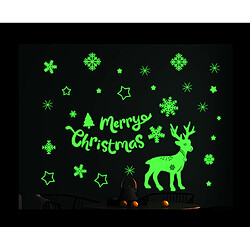 2pcs auto-lumineux décoration de Noël décoration de neige snkflake autocollant Noël Statique Sticker Sticker mural lumineux