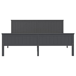 Acheter Maison Chic Lit adulte - Lit simple Cadre de lit,Structure du lit Contemporain Gris Bois de pin massif 200x200 cm -MN45944