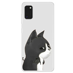 Coque en TPU impression de motifs souple chat noir pour Samsung Galaxy A41 (Global Version)