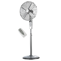 Ventilateur à pied oscillant, inclinable 45 cm, réglable en hauteur, 3 vitesses, 70, Argent, Camry, CR 7314