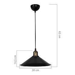 Helloshop26 Lustre lampe lumière suspendu suspension en plastique hauteur 62 cm E27 noir / bronze patiné 03_0007505