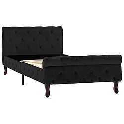 vidaXL Cadre de lit sans matelas noir velours 90x200 cm