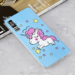 Wewoo Coque Etui de protection en TPU antichoc motif lumineux Licorne pour Galaxy A7 (2018)