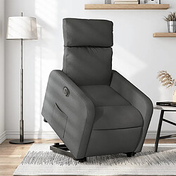 vidaXL Fauteuil inclinable électrique gris foncé tissu