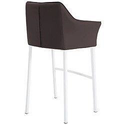 Non Tabouret de bar Damaso avec structure 4 pieds blanc pas cher