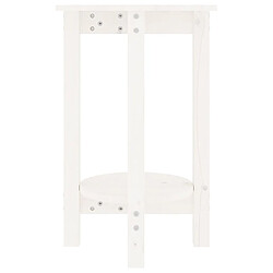 Maison Chic Table basse,Table Console Table d'appoint, Table pour salon Blanc Ø 40x60 cm Bois massif de pin -MN37388 pas cher