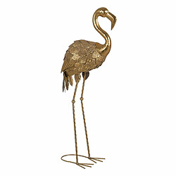 BigBuy Home Figurine Décorative Doré Flamant rose 25 x 21 x 85 cm