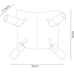 Avis Luminaire Center Plafonnier Kopus 4 Ampoules chrome poli/verre dépoli