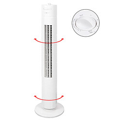 Ventilateur de la Tour Silencieuse Minuterie Oscillant 3 Vitesses 78cm, 35, Blanc, Clatronic, TVL 3770 pas cher