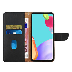 Etui en cuir véritable texture nappa, magnétique avec support pour votre Honor 70 Pro 5G/70 Pro + 5G - noir