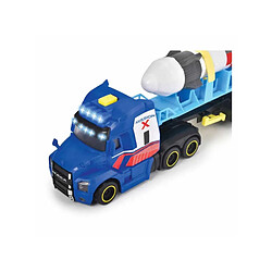 Dickie Toys Camion Mission Spatiale Mack Truck 1/18 avec Fusée et Effets Lumineux et Sonores