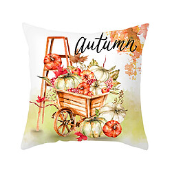 P106 3PCS 45 * 45cm Thanksgiving Modèle d'automne HUG HUG Taie d'oreiller Maison de vacances Décoration Taie d'oreiller Sofa Coussin Coussin Coussin