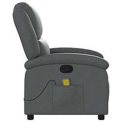 Acheter vidaXL Fauteuil de massage inclinable Gris Similicuir