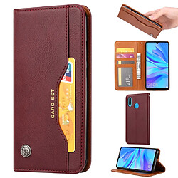 Etui en PU auto-absorbé rouge vin pour votre Huawei Y7p/P40 lite E/Honor 9C