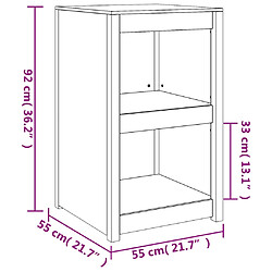 vidaXL Armoire de cuisine d'extérieur 55x55x92 cm bois massif douglas pas cher