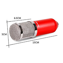 Avis Wewoo Microphone à condensateur filaire avec enregistrement sur studio de 3,5 mm fixation anti-choc, compatible PC / Mac pour diffusion en direct, KTV, etc. rouge