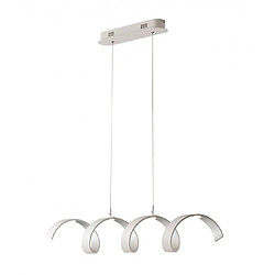 Fan Europe Suspension Helix 1 ampoule Aluminium Argent, blanc