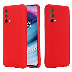 Coque en silicone mince, léger, antichoc avec sangle rouge pour votre OnePlus Nord CE 5G