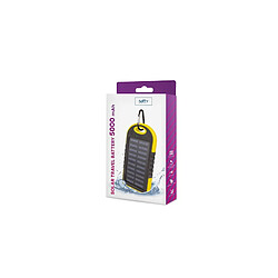 Setty Batterie de Secours Solaire 5 000mAh Anti-surcharge Noir / Jaune