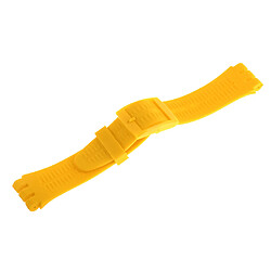 Avis Bracelets de montre en caoutchouc de silicone de 19 mm imperméables jaune soleil