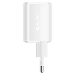 Swissten Chargeur Mural 2 USB C GaN 65W + USB 18W Charge Rapide Design Compact Blanc