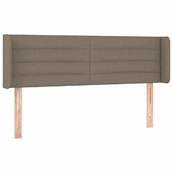 Avis Maison Chic Tête de lit scandinave à LED,meuble de chambre Taupe 147x16x78/88 cm Tissu -MN92995