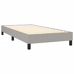 Acheter vidaXL Sommier à lattes de lit avec matelas et LED Gris clair 80x200cm