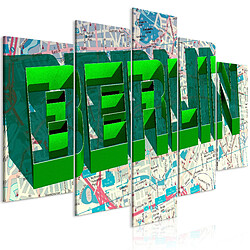 Artgeist Tableau - Green Berlin (5 Parts) Wide [100x50]