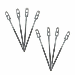 Paris Prix Lot de 8 Touillettes pour Café Métal 11cm Gris