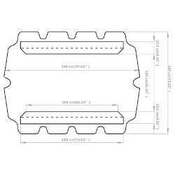 vidaXL Toit de rechange balançoire bordeaux 188/168x145/110 cm pas cher