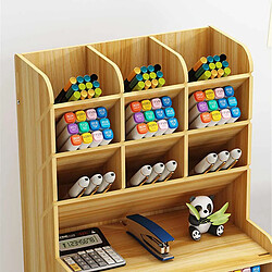 Universal Tableau en bois multifonctionnel organisateur de bureau rack box crayon box bijoux rack maquillage papeterie bureau rack box benne pas cher