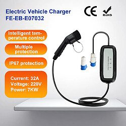 Chargeur Voiture Électronique 7KW Type 2 avec Indicateur Lumineux FERRASTAR-Noir avec Sac Cadeau