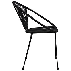 Avis vidaXL Chaises de jardin lot de 2 PVC Rotin Noir