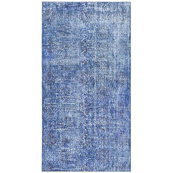 Vidal Tapis de laine 208x109 Bleu Ultra Vintage